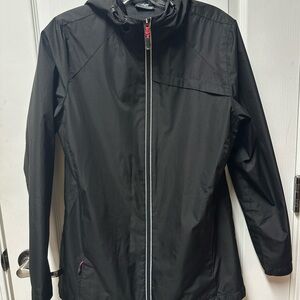 New Balance Women's Black Hooded Raincoat